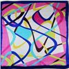Image 2 : Colorful Abstract Ladies Silk Summer Scarf