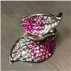 Image 2 : Swarovski Crystal Leaf Statement Ring