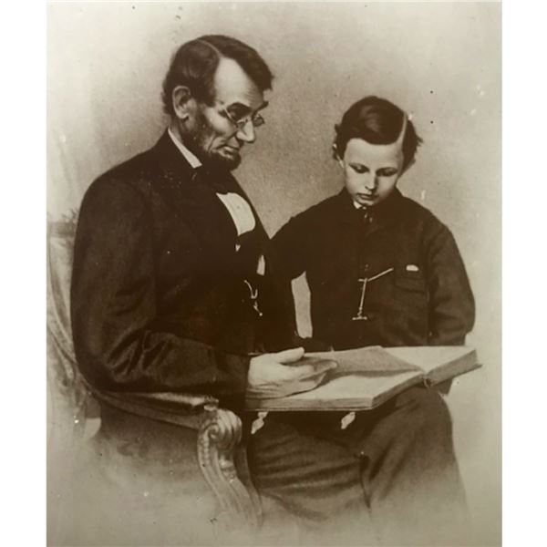 Lincoln & Son Sepia Tone Photo Print