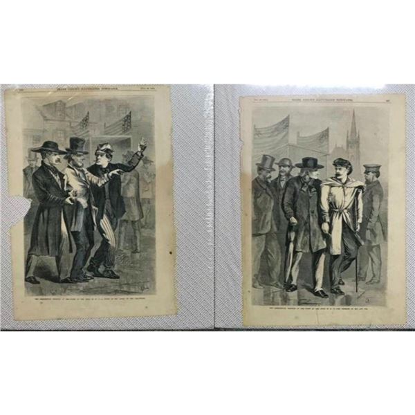 Pair of 19th Presidential Election Engravings, Scenes At The Polls, New York