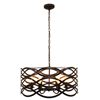 Image 2 : Modern Transitional-style 6-light Metal Ceiling Pendant Chandelier