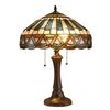 Image 1 : Mission Style Stained Art Glass Table Lamp