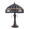 Image 2 : Mission Style Stained Art Glass Table Lamp