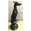 Image 1 : Sitting Greyhound Dog Bronze Sculpture