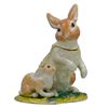 Image 2 : Spring Rabbits, Bunny Family Trinket Jewel Box