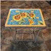 Image 2 : Sunflower Mosaic Tile Patio Side Table, Plant Stand