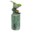Image 1 : Little Yellow Bird Colored Patina Bronze Sculpture
