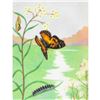 Image 1 : 1920's Painted Beauty Butterfly Color Lithograph Print