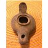 Image 2 : Handmade Clay Oil Lamp, Ancient Israel Style Relic, Menorah