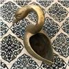 Image 2 : Large Vintage Hollywood Regency Brass Swan Form Planter