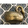 Image 3 : Large Vintage Hollywood Regency Brass Swan Form Planter
