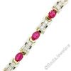 Image 3 : 14kt White and Yellow Gold 10.60 ctw Pink Tourmaline and Diamond Statement Brace