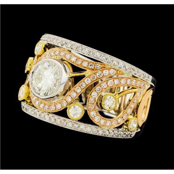 1.65 ctw Diamond Ring - 18KT Yellow, White, and Rose Gold