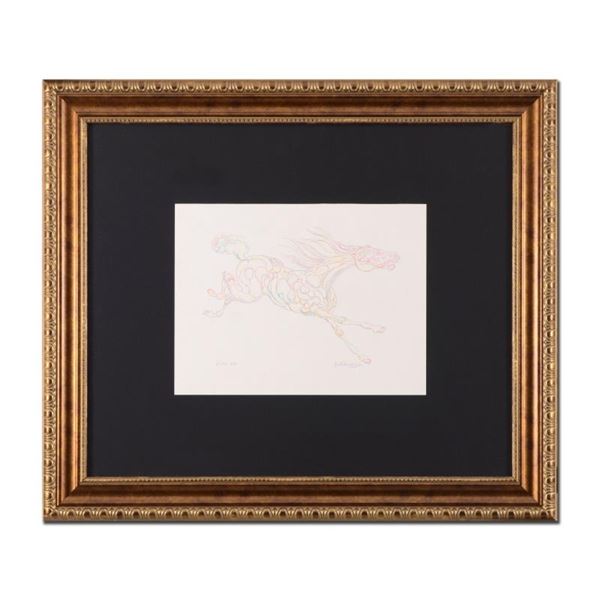Guillaume Azoulay, "Etude AZE" Framed Original Drawing, Hand Signed with Letter