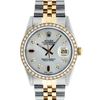 Image 1 : Rolex Mens 2 Tone Mother Of Pearl Diamond 36MM Oyster Perpetual Datejust