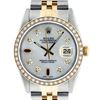 Image 5 : Rolex Mens 2 Tone Mother Of Pearl Diamond 36MM Oyster Perpetual Datejust