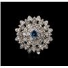 Image 2 : 2.28 ctw Fancy Greenish Blue Diamond Ring - 14KT White Gold