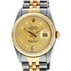 Image 1 : Rolex Mens 2 Tone Champagne Diamond 36MM Datejust Wristwatch