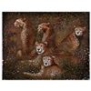 Image 1 : Vera V. Goncharenko, "Leopards" Hand Signed Limited Edition Giclee on Canvas wit