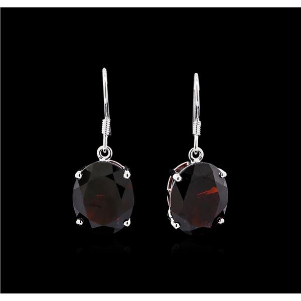 Crayola 22.00 ctw Garnet Earrings - 14K White Gold