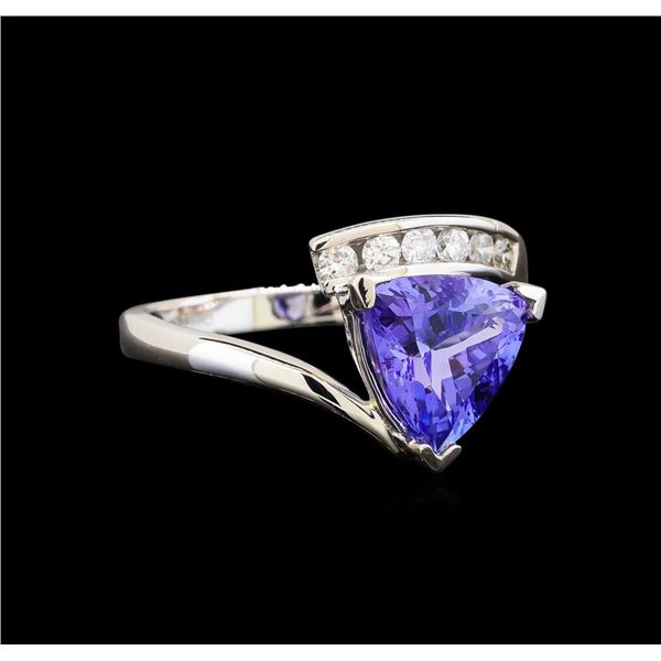 14KT White Gold 2.51 ctw Tanzanite and Diamond Ring