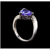 Image 4 : 14KT White Gold 2.51 ctw Tanzanite and Diamond Ring