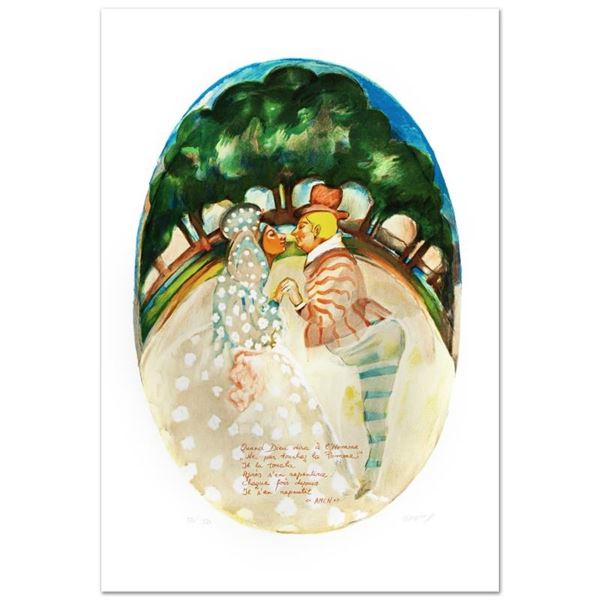 "Adam And Eve" Limited Edition Lithograph by Gretty Rubinstein, Numbered and Han