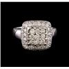 Image 2 : 14KT White Gold 1.55 ctw Diamond Ring