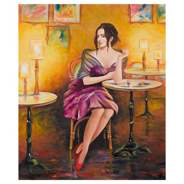 Taras Sidan, "Smile" Hand Signed Limited Edition Giclee on Canvas with Letter of