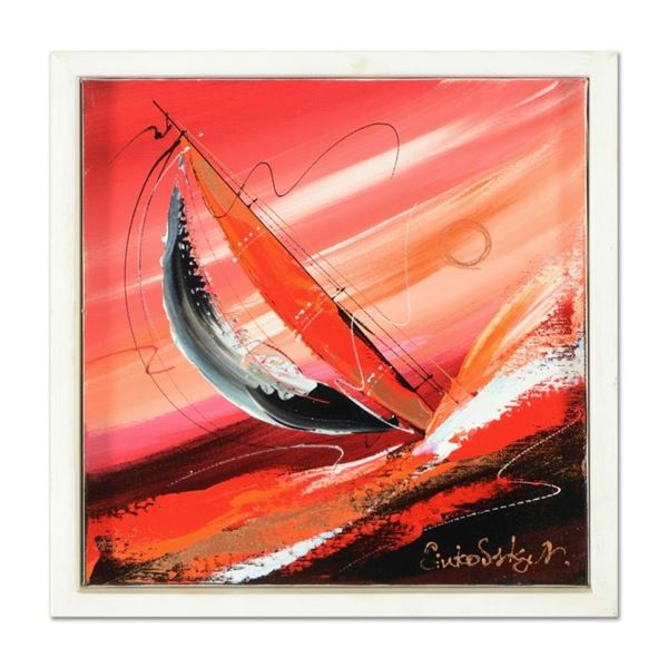 Natalia Sinkovsky, Framed Original Acrylic Painting on Canvas, Hand Signed with