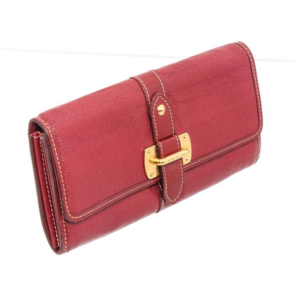 Louis Vuitton Red Suhali Leather Le Favori Wallet