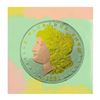 Image 1 : Steve Kaufman (1960-2010), "1881 Coin" Hand Painted Limited Edition Silkscreen o