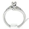 Image 7 : Vintage 14kt White Gold 1.06 ctw Round Diamond Engagement Ring and Nested Weddin