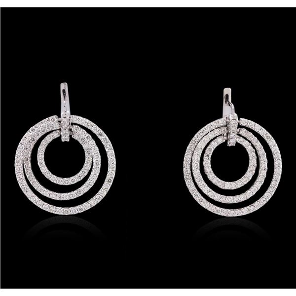 14KT White Gold 5.43 ctw Diamond Earrings