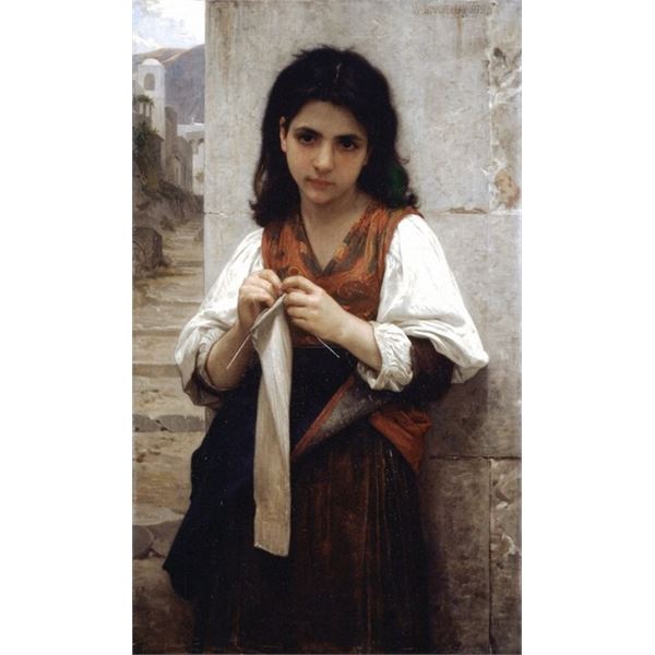 William Bouguereau - Tricoteuse