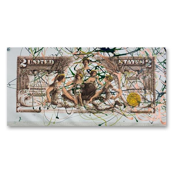 Steve Kaufman (1960-2010), "1896 $2.00 Silver Certificate" Hand Signed and Numbe