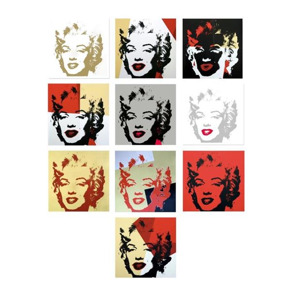 Andy Warhol "Golden Marilyn Portfolio" Limited Edition Suite of 10 Silk Screen P