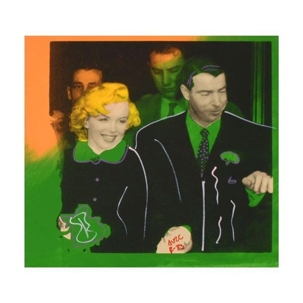 Ringo Daniel Funes, , "Mr. and Mrs. DiMaggio" One-of-a-Kind Mixed Media Painting