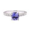 Image 2 : 2.06 ctw Blue Sapphire and Diamond Ring - Platinum