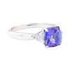 Image 1 : 2.58 ctw Tanzanite And Diamond Ring - 18KT White Gold