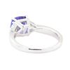 Image 3 : 2.58 ctw Tanzanite And Diamond Ring - 18KT White Gold