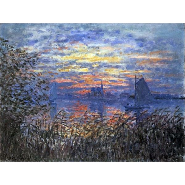 Claude Monet - Sunset on the Seine