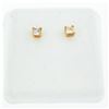 Image 2 : New 14K Rose Gold Princess Cut Solitaire Stud Earrings