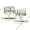 Image 5 : 18kt White Gold 1.45 ctw Pave Set Round White & Champagne Diamond Rectangular Cu