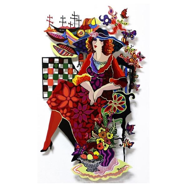 Patricia Govezensky, "Expression" Original Painting on Cutout Steel with Letter