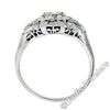 Image 5 : Art Deco Platinum 0.50 ctw Old European Diamond Engagement Ring