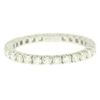 Image 1 : 18K White Gold 1.0 ctw F VS1 Round Brilliant Prong Set Diamond Eternity Band Rin