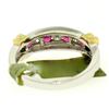 Image 5 : 14K White & Yellow Gold 0.47 ctw Top Quality Diamond & Ruby Channel Set Band Rin