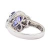 Image 3 : 2.88 ctw Tanzanite and Diamond Ring - 14KT White Gold
