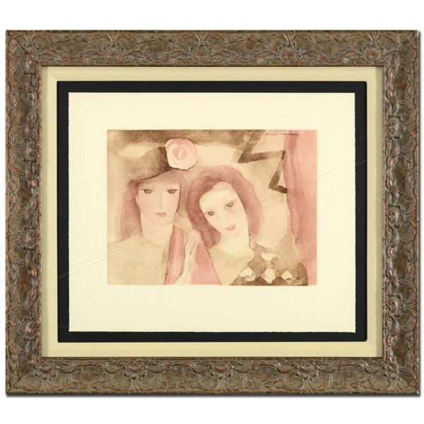 Marie Laurencin (1883-1956), "Two Women" Framed Lithograph, Plate Signed. (This